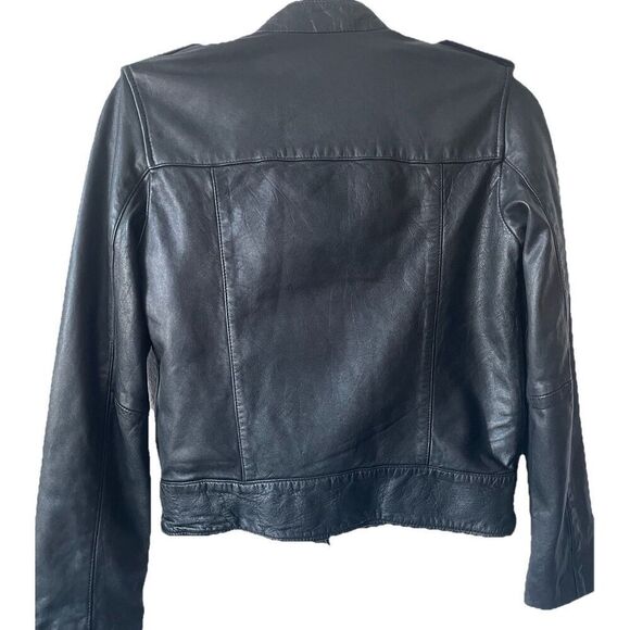 NEW ALLSAINTS Klyn Leather Biker Jacket - Black - 4 US - Picture 3 of 4